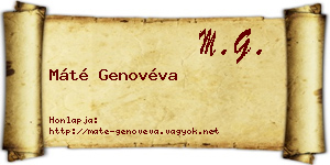 Máté Genovéva névjegykártya